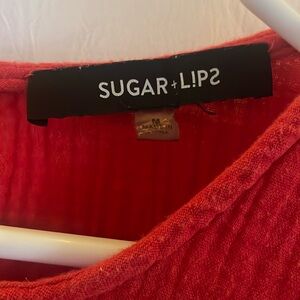 Sugarlips Red Crew Neck Sweater